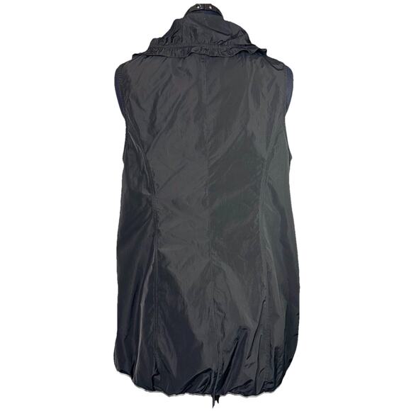 Liv By Habitat Clothes Small Black Tunic Bubble Zip Vest Pocket Cinch Lagenlook - Picture 4 of 7